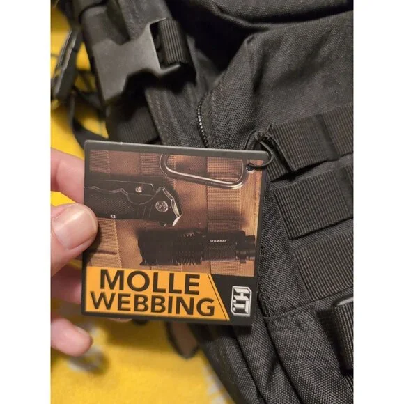 Highland Tactical Vantage Tactical BackpackBlack Molle Webbing NWT - Picture 4 of 7